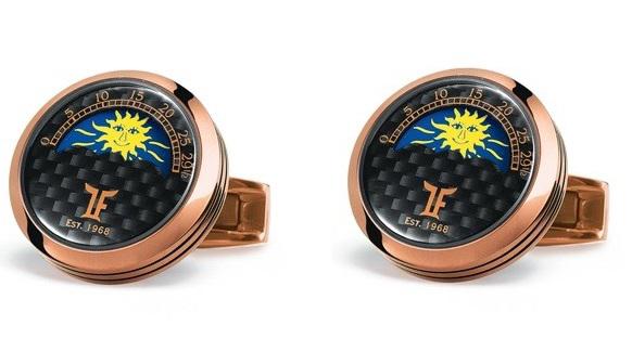 Butoni TF Est. 1968 Moon Phase Shiny - Placaţi cu aur roz - Made in Switzerland [2]