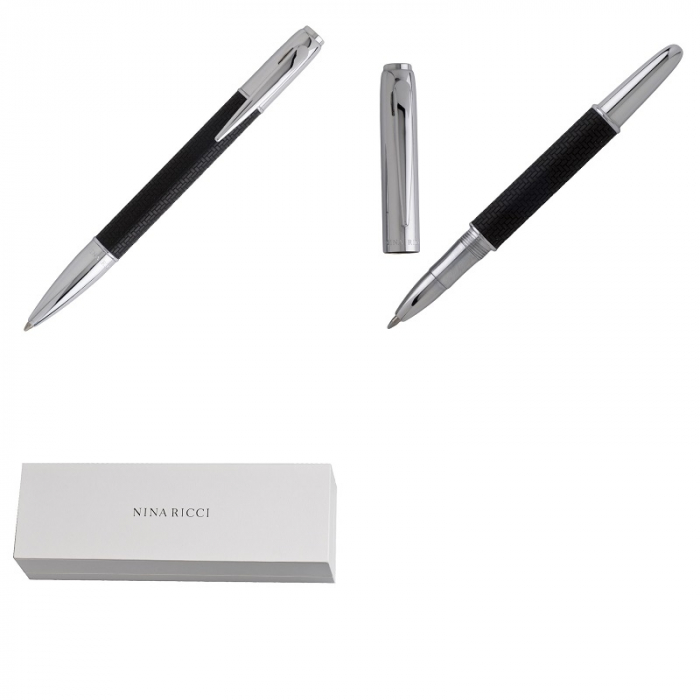 Set Elegance Black pix și roller Nina Ricci si Cercei Borealy Large One Diamond Round [2]