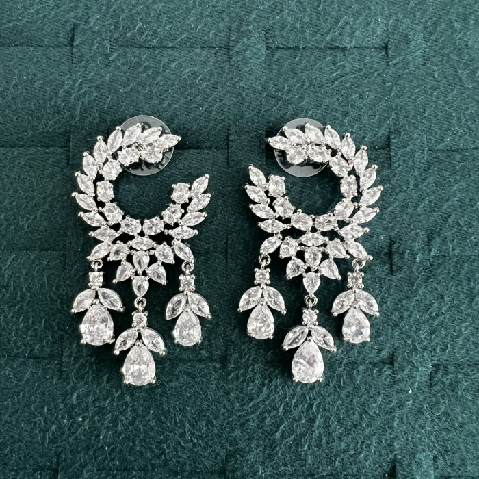 Cercei Zirconia Diamonds Leaf Olive Drops [5]