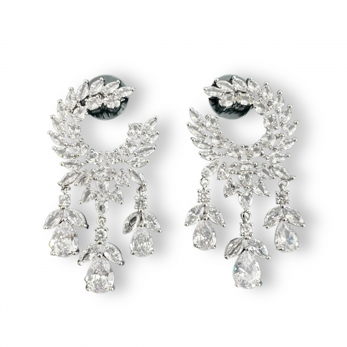 Cercei Zirconia Diamonds Leaf Olive Drops [4]