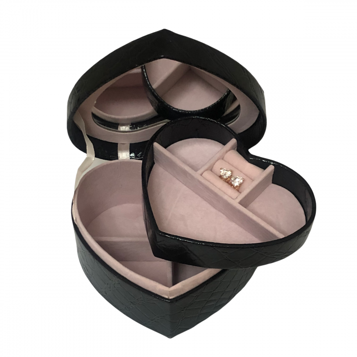 Cadou Cutie Bijuterii Inima si Cercei Gold Heart [3]