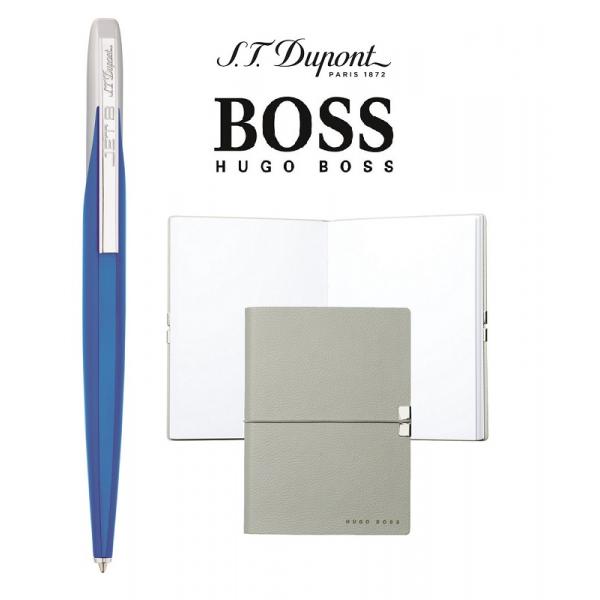 Set Pix Jet Blue & Silver S.T. Dupont si Note Pad Grey Hugo Boss [1]