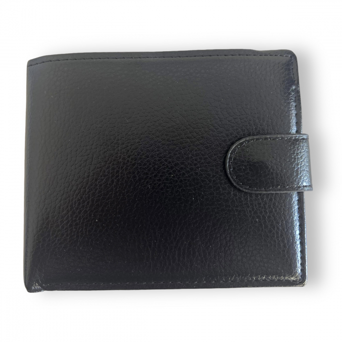 Portofel Barbati, din piele ecologica, negru, 12 x 10 cm [5]