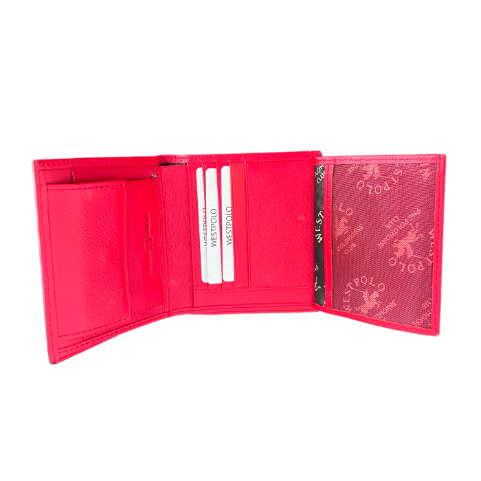 Portofel Dama WestPolo Red - piele naturala [2]