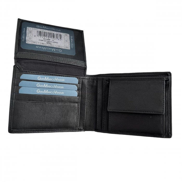 Portofel GianMarco Venturi Piele Naturala Neagra [4]