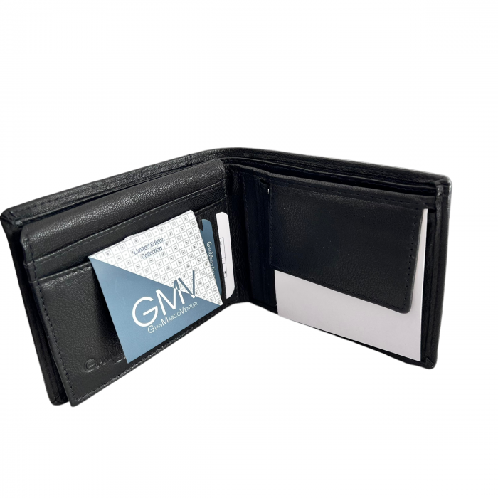 Portofel GianMarco Venturi Piele Naturala Neagra [5]