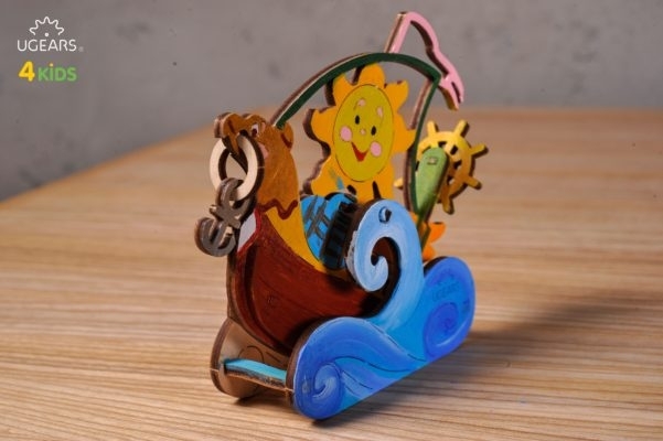 Puzzle din lemn Barca cu panze [3]