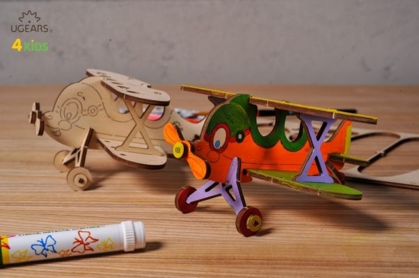 Puzzle din lemn Biplan [2]