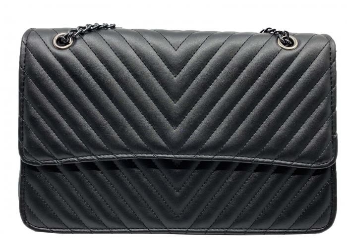 Elegant Glam Set Geanta, Portofel si Bratara Tennis Black Classic [3]