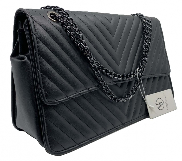 Elegant Glam Set Geanta, Portofel si Bratara Tennis Black Classic [4]