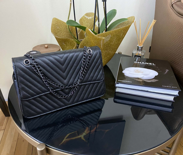 Elegant Glam Set Geanta, Portofel si Bratara Tennis Black Classic [2]