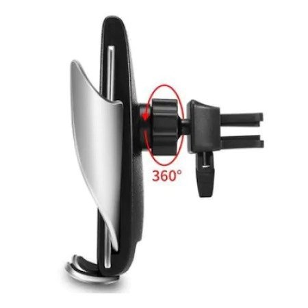 Smart Sensor Car Wireless Charger Argintiu - Suport Auto Cu Incarcare Wireless [3]