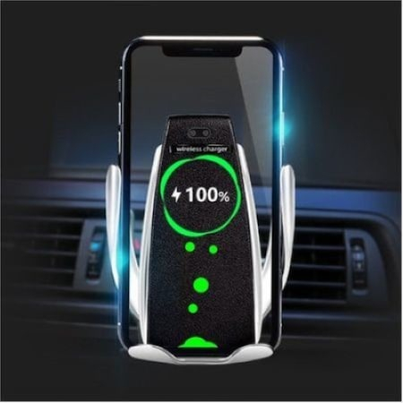 Smart Sensor Car Wireless Charger Argintiu - Suport Auto Cu Incarcare Wireless [4]