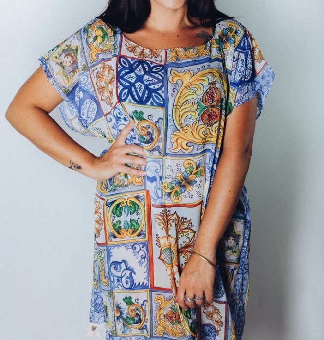 Rochie Plaja Poncho Sicily Lemon [3]