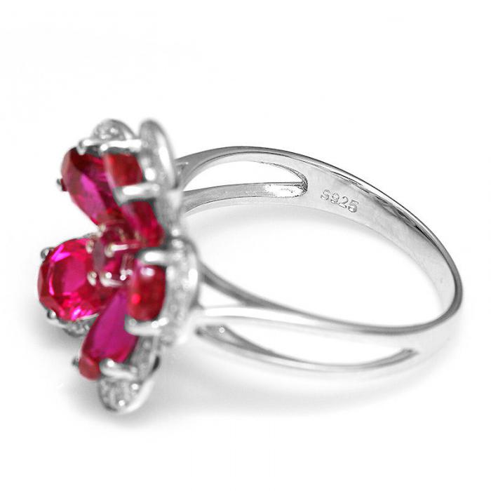 Inel Borealy Rubin Flowers 4 carate Marimea 7 [3]