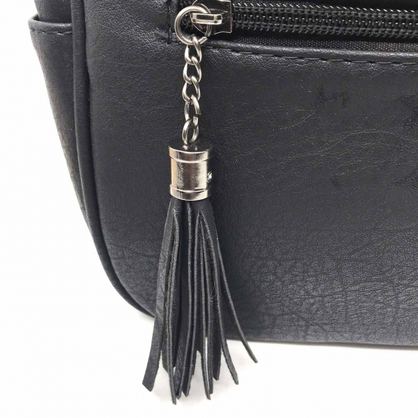 Rucsac dama Borealy, All Black, din piele ecologica [4]
