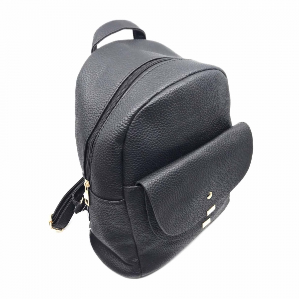 Rucsac dama Borealy, Black Grains, din piele ecologica [2]