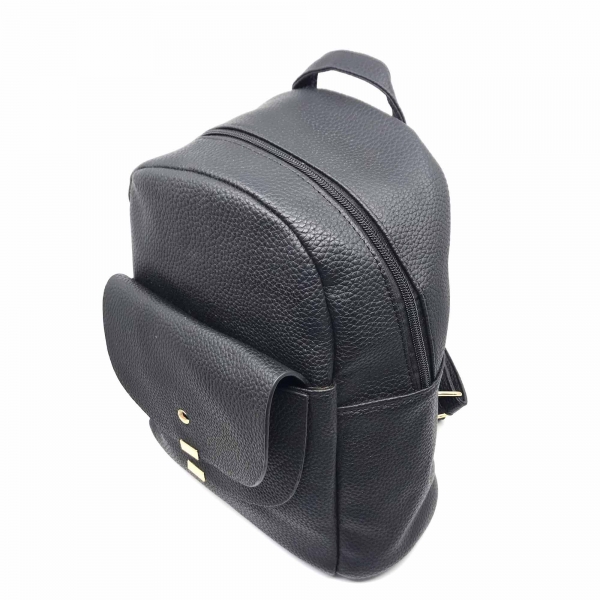 Rucsac dama Borealy, Black Grains, din piele ecologica [3]