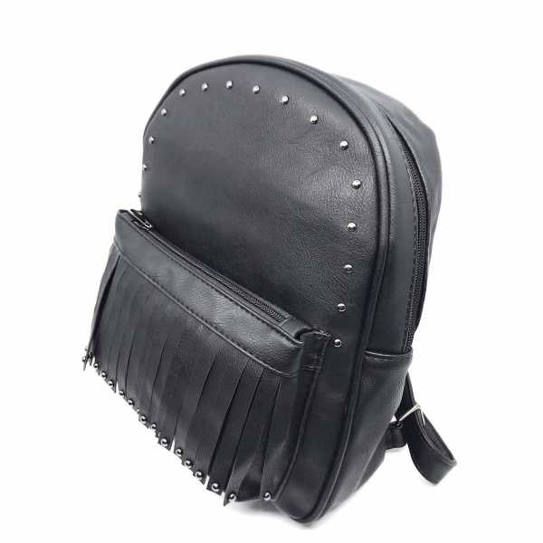 Rucsac dama Borealy, Fringe Style, din piele ecologica [3]