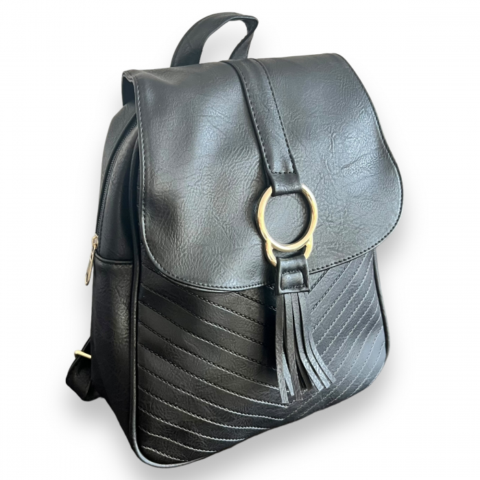 Rucsac Style in Black & Esarfa Matase [2]