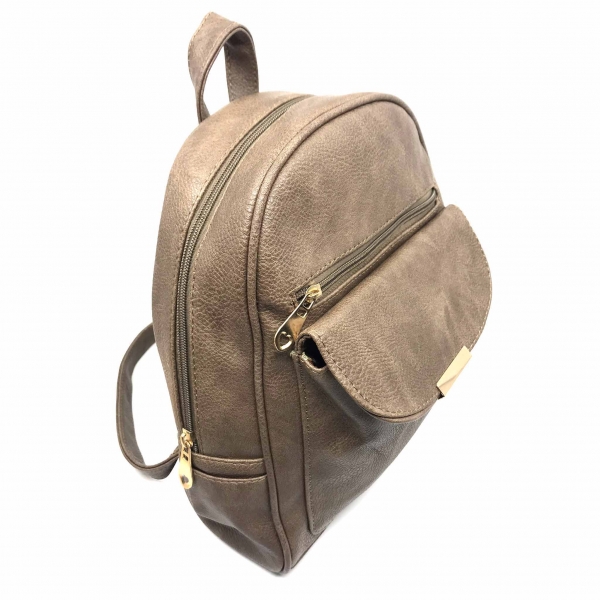 Rucsac dama Borealy Stylish Brown, din piele ecologica [2]