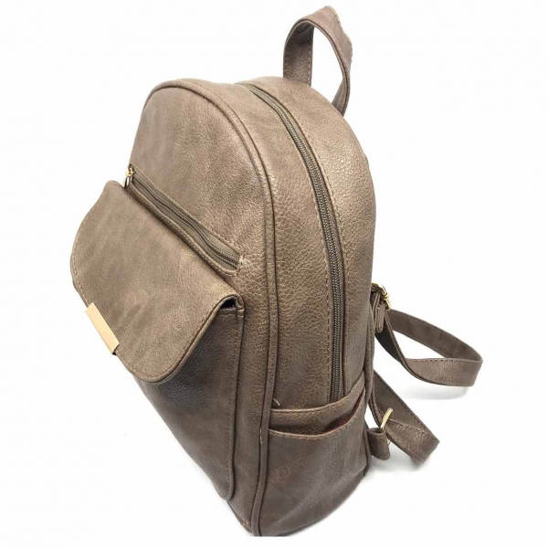 Rucsac dama Borealy Stylish Brown, din piele ecologica [3]