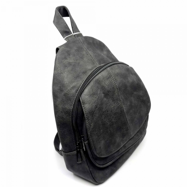 Rucsac dama Borealy, Vintage Touch, din piele ecologica [2]