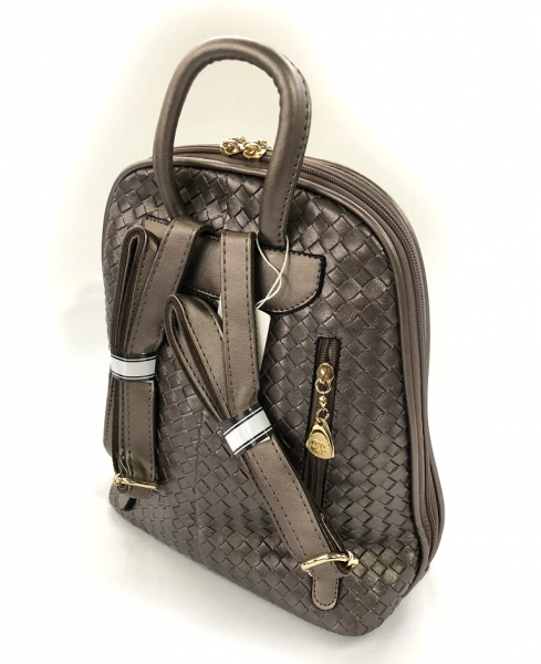 Rucsac Piele Coco Mademoiselle Metalic Silver [3]