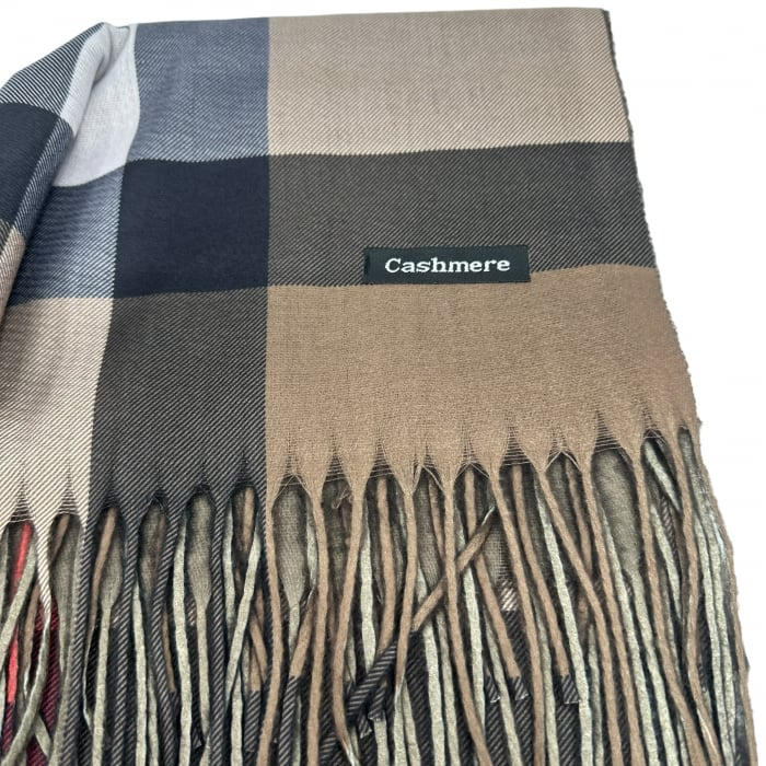 Scottish Bej Esarfa Casmir & Mănuşi Piele Naturala [2]