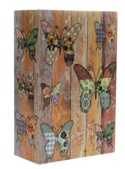 Seif in forma de Carte - Fluturi - Medium size 18 x 12 x 5,5 cm [9]