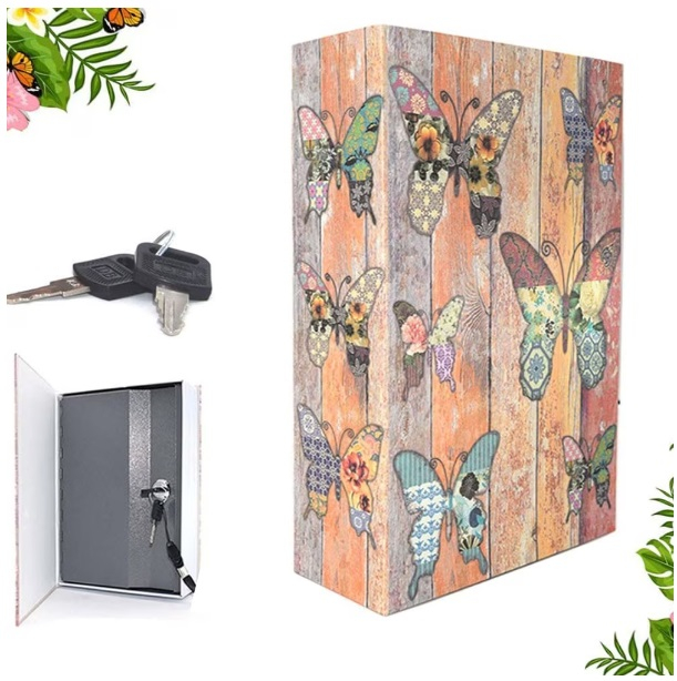 Seif in forma de Carte - Fluturi - Big size 24 x 15,5 x 5,5 cm [7]