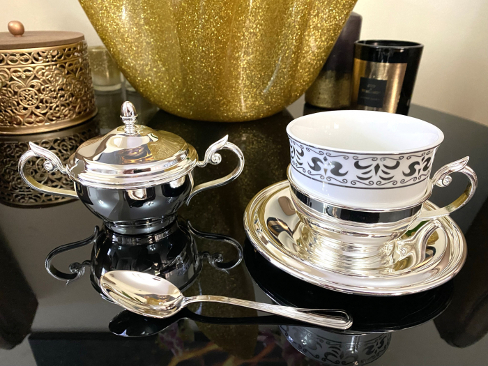 Serviciu de Cafea 6 Persoane Silver Plated by Chinelli - made in Italy [6]