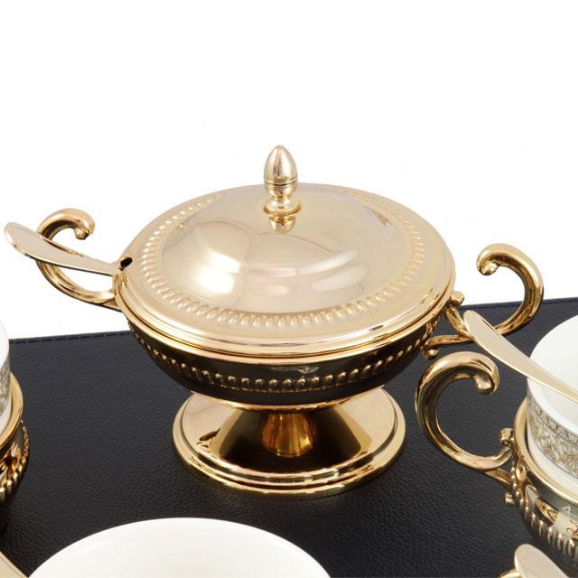 Serviciu de Cafea/ Ceai 6 Persoane Gold Plated by Chinelli - made in Italy [3]