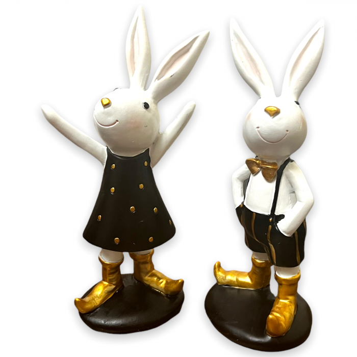Set 2 Decoratiuni Paste Iepurasi Gold [3]