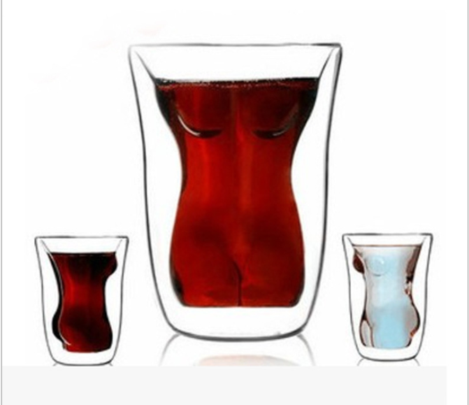 Set 2 Pahare din sticla dubla Beauty Body 180 ml [2]