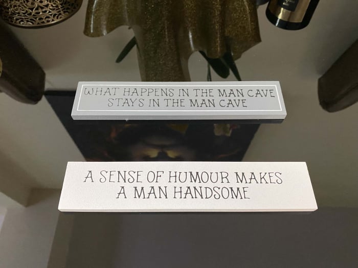 Set 2 Tablouri motivationale "Man cave" 4 X 20 cm [2]