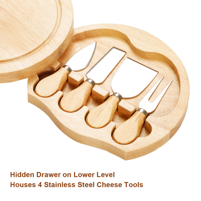 Set 4 cuțite pentru brânză Professional si suport lemn [11]