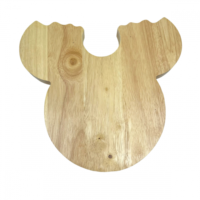 Set 3 piese pentru servire brânză in suport din lemn in forma de cap de soarece [2]