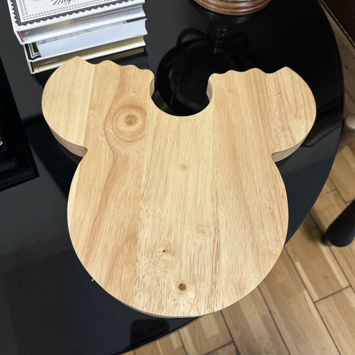 Set 3 piese pentru servire brânză in suport din lemn in forma de cap de soarece [5]