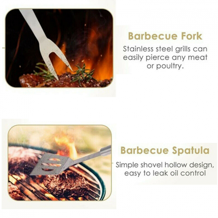 Set 3 ustensile pentru grătar Barbeque [3]