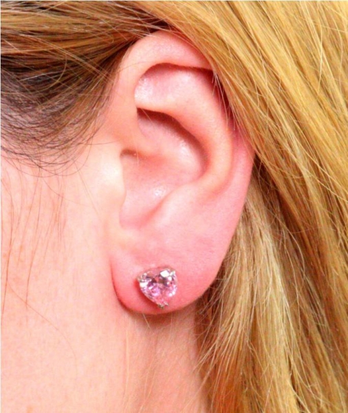 Set Borealy Argint Cercei şi Colier Pink Heart [6]