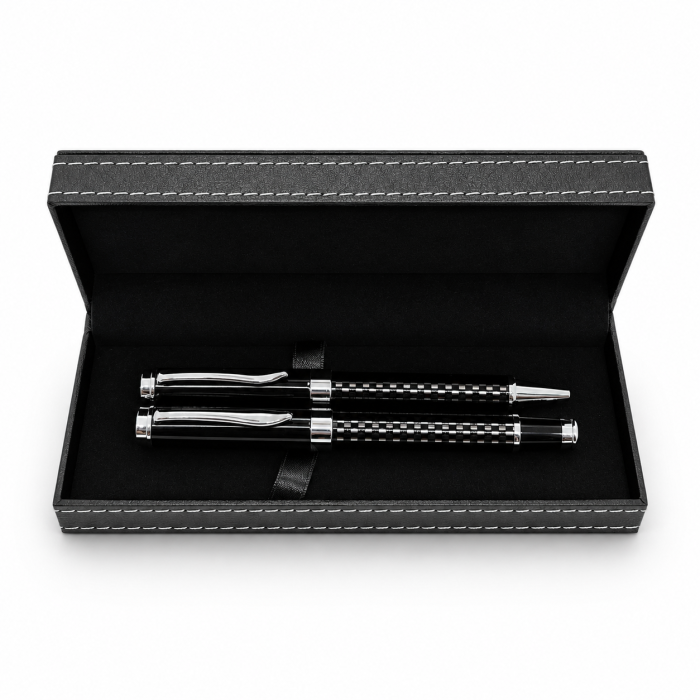 Set 2 Pixuri Elegante în Cutie din Piele Ecologică Cadou Business Premium pentru Bărbați [3]
