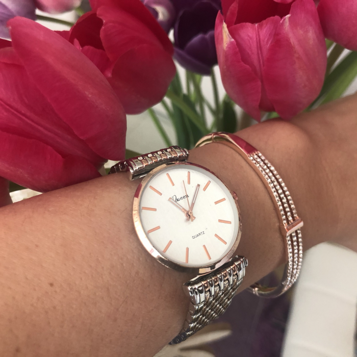 Set Ceas Lady Luxury Gold & Bratara Trio [4]