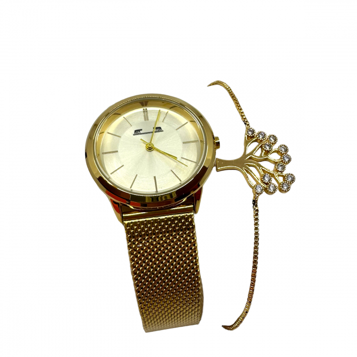 Set Ceas Golden Star Matteo Ferari & Bratara Tree of Life [3]