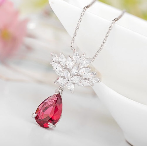 Set Cercei si Colier Borealy Glamorous Diva Ruby [4]