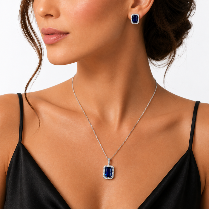 Set Colier și Cercei Sapphire Elegance [2]