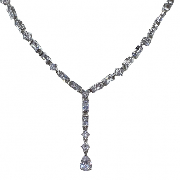 Set Colier si Cercei Square Crystal Bride [3]