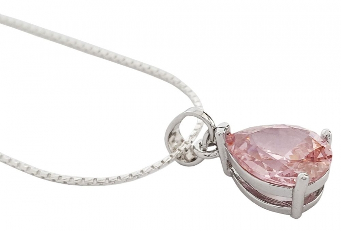 Set Colier si Cercei Drop Fine Pink by Borealy [2]