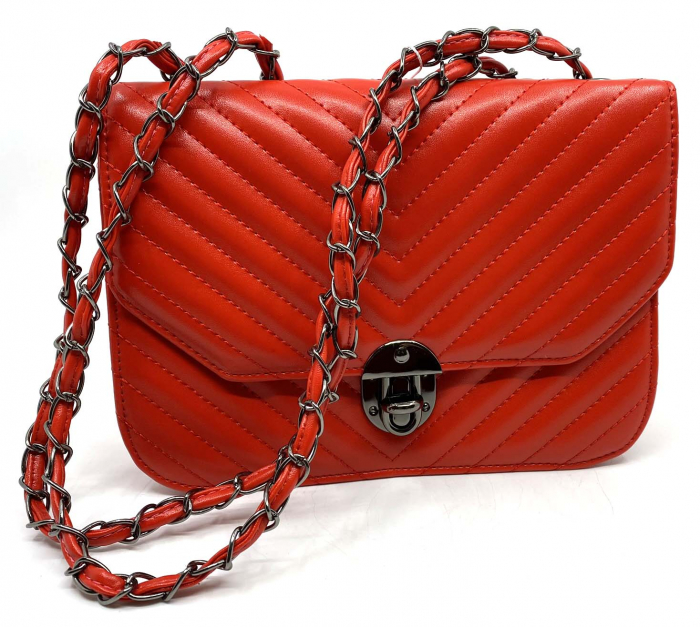 Red Glam Set Geanta, Portofel si Esarfa Casmir [7]