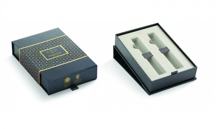 Caseta cadou Pix & Roller Parker Accesorii Aur 23 kt. Brushed Metal si Note Pad Hugo Boss - personalizabil [5]